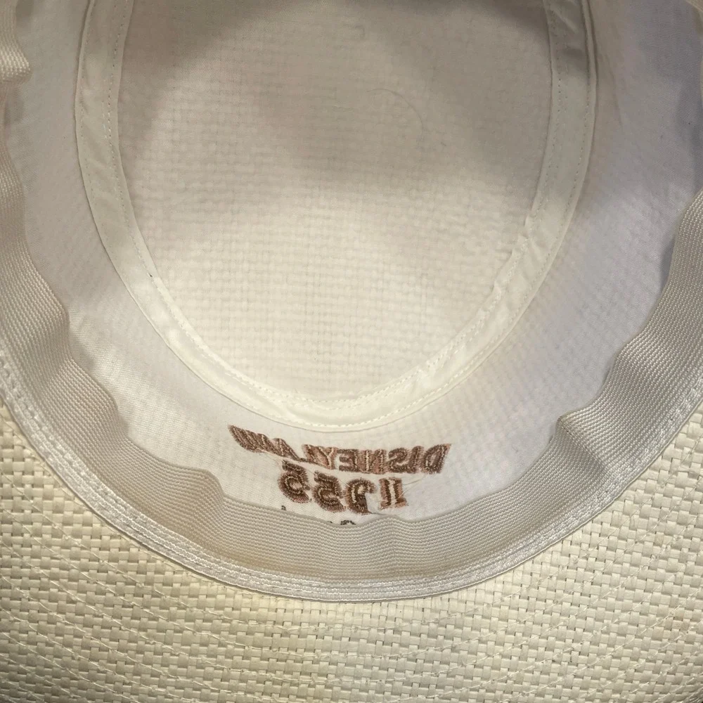 Disney Parks Disneyland 1955 The Original Straw Sun Hat Cream Wide Brim Sample